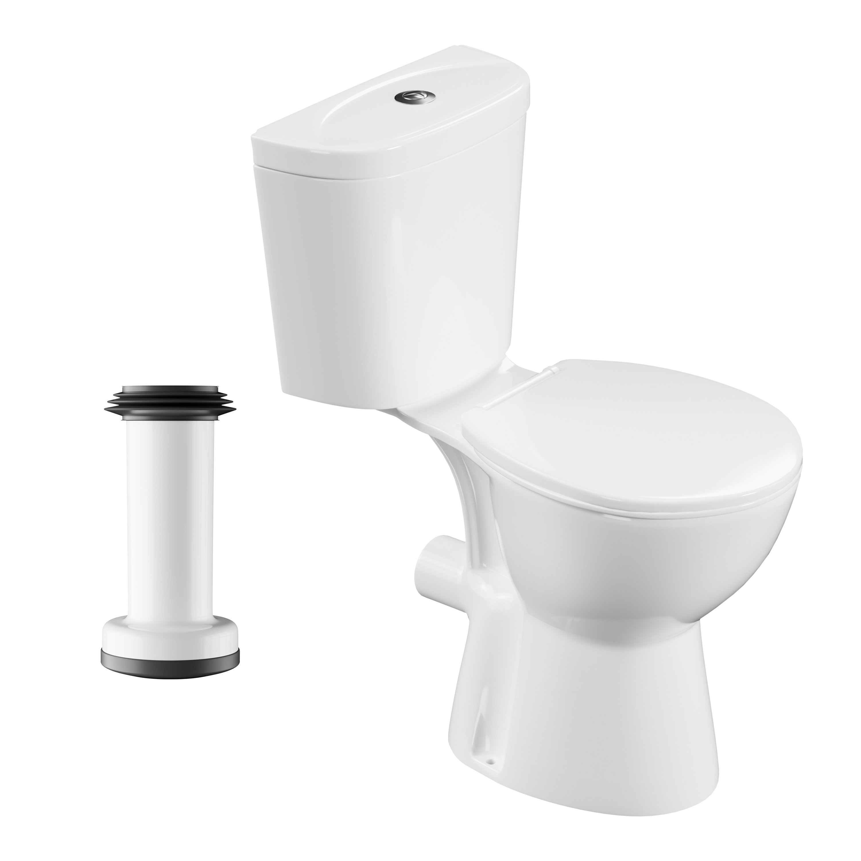 SUPERFLO 19inch Tall Toilet| Rear Outlet Toilet With, 52% OFF