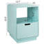 Table de bout avec tiroir et rangement 22,8 po, bleu menthe-1261963626