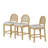 Wooden Bar Stools With Natural Rattan Back (Set Of 3)-1765629911