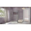 Cabine de douche rectangulaire pivotante sans cadre avec panneau fixe l 44,5 po x P 34,375 po x H 72 po Unidoor Plus-1827908508