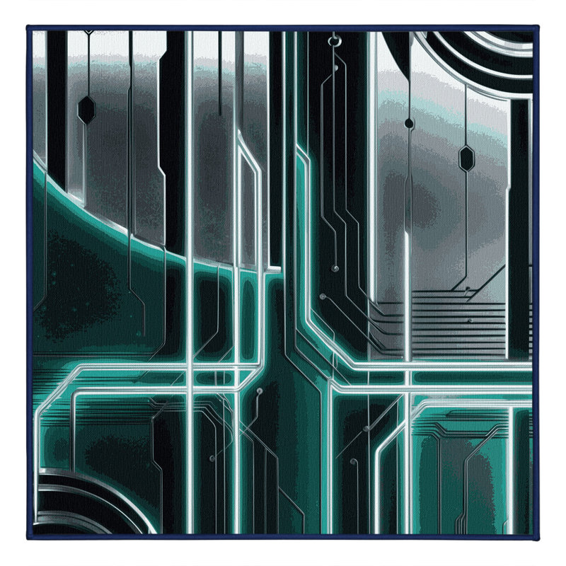 Orbit Fractals Rug, Square 6'
