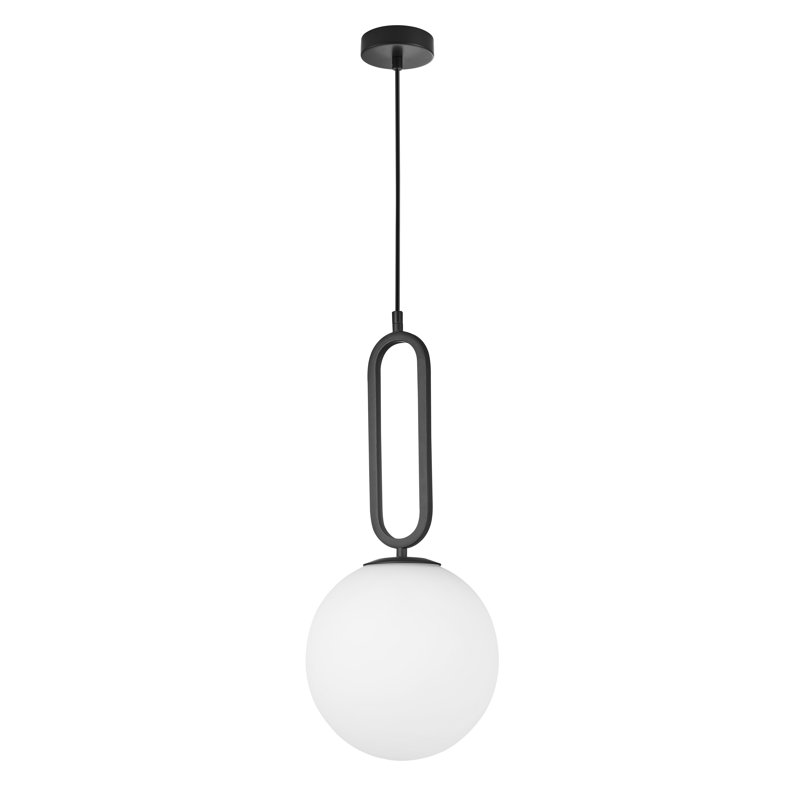 1 - Light Sphere Pendant, Black, 120cm H x 20cm W x 20cm D