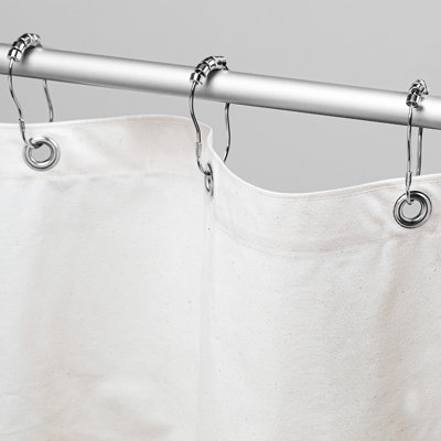 Premium Organic Cotton Shower Curtain For Bathroom Decor - Non-Toxic Curtain For Tub And Stall Showers