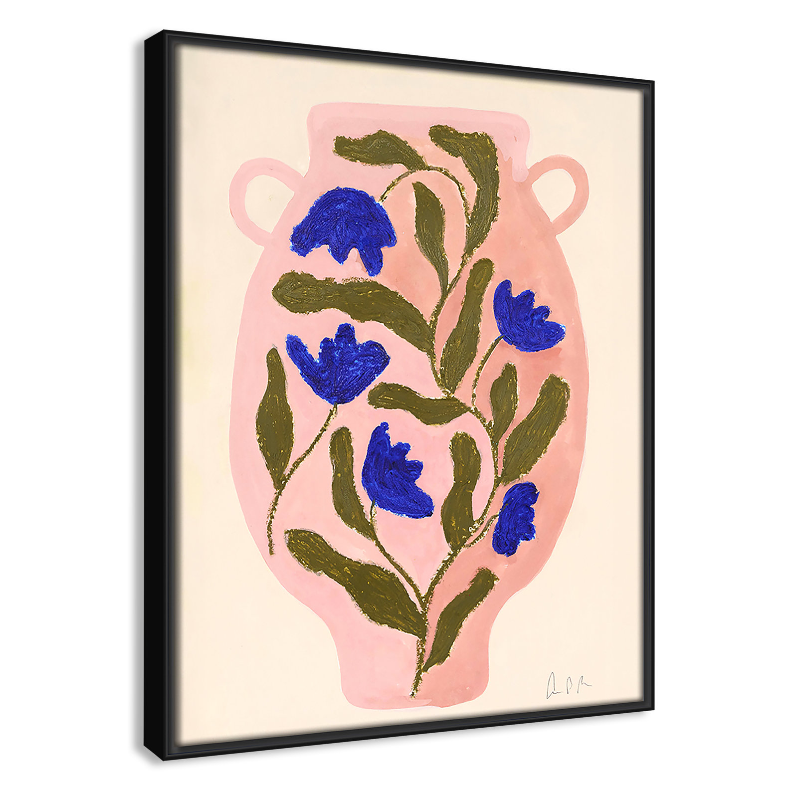 Vase No. 01 Print by Camilla Bergqvist, Black, 15.5" H x 12.5" W
