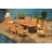 Mashburn 8 - Person Teak Solid Wood Patio Dining Set Extendable and Umbrella Hole Included Oval Table-1460323003