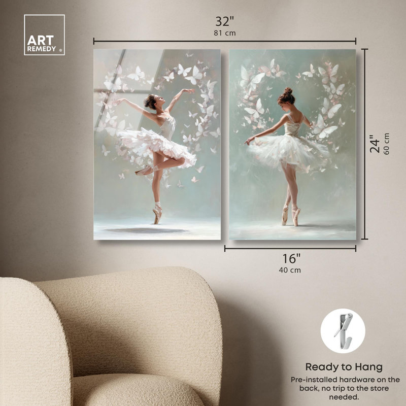 Ballet Reverie Glam Art , H 24 po x l 16 po