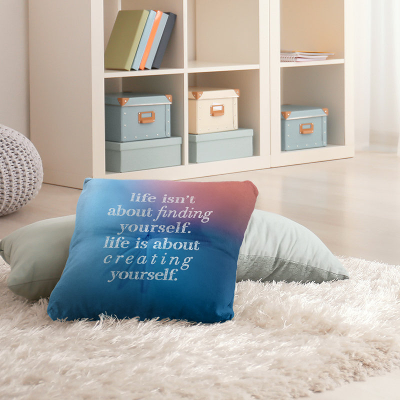 Coussin intérieur / extérieur Créant vous-même, Bleu / Rose, 30 po x 30 po