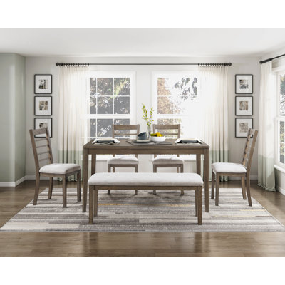 Montelongo 6-Piece Solid Wood Counter Height Dining Set