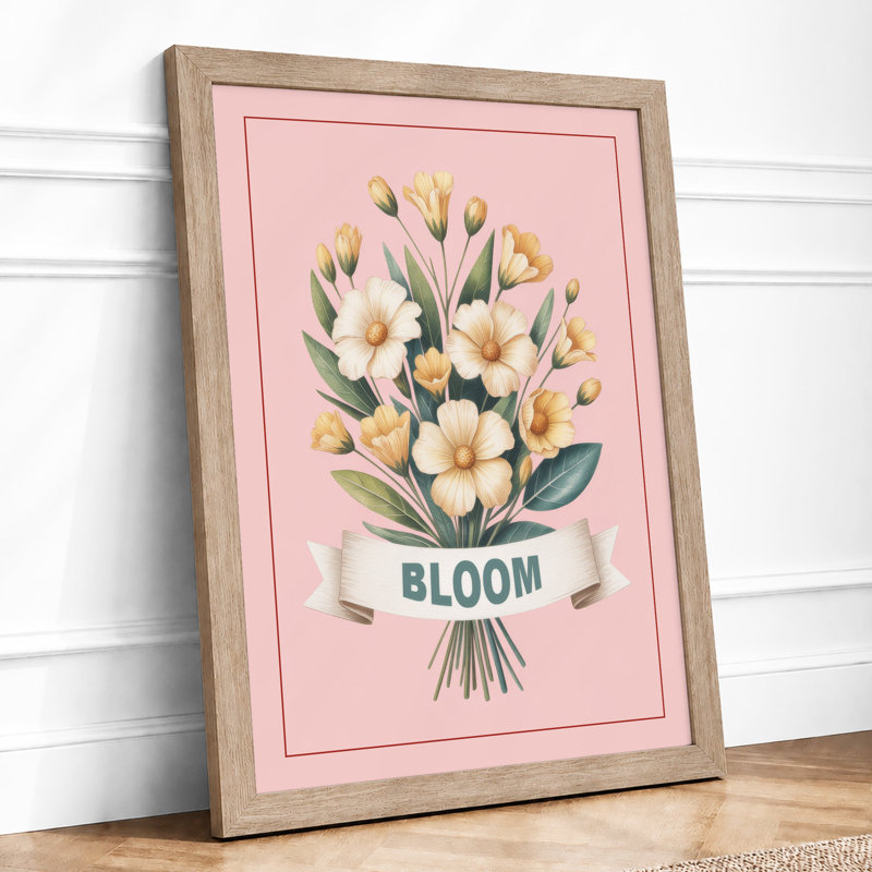 Bloom in Tulips Botanical - Framed Print, Oak, A4 - 29.7 x 21.0 cm