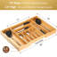 Très grand plateau de couverts extensible pour couverts en bambou