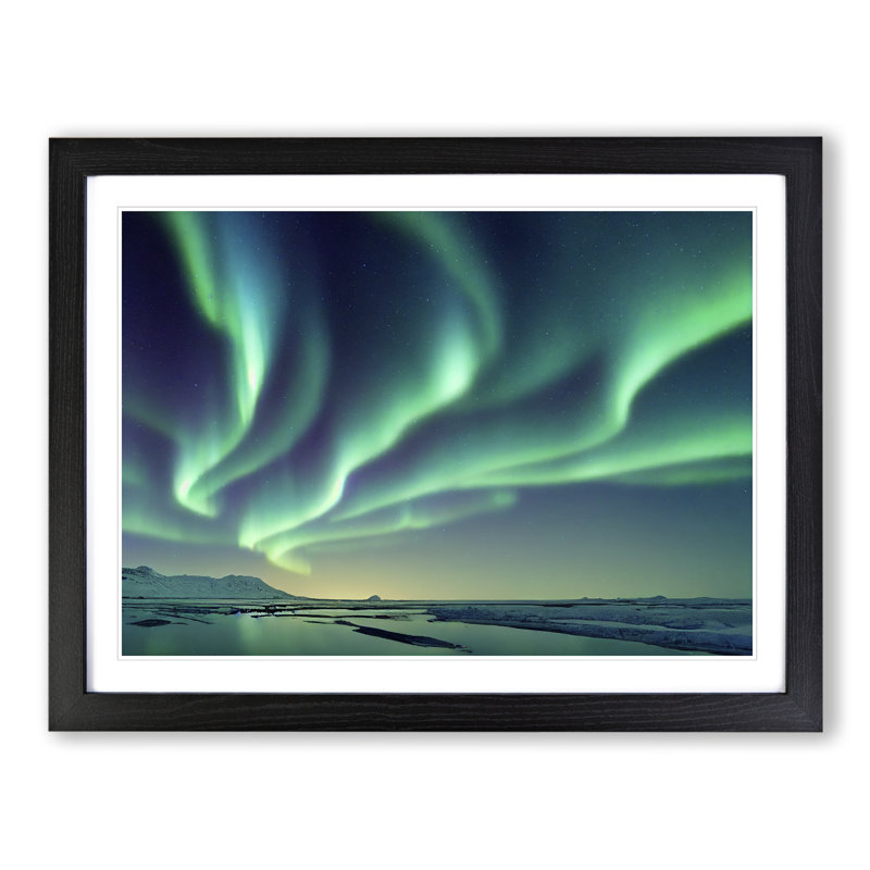 Righteous Aurora Borealis - Framed Print, Black , 46cm H x 64cm W x 2cm D