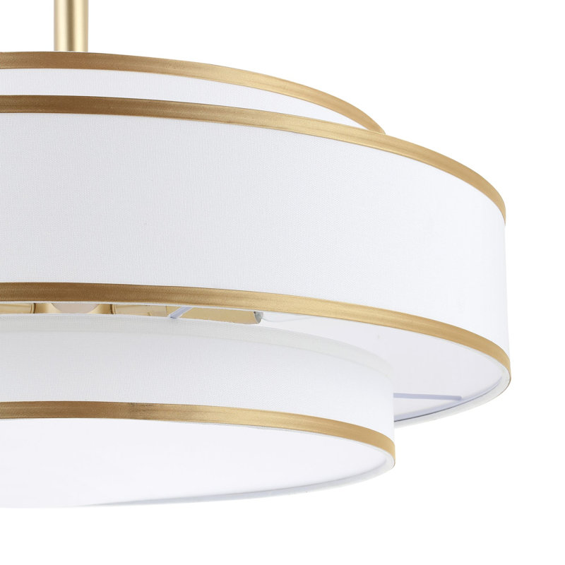 Lustre tambour 5 lumières Aasim, Doré