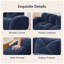 Loaf 110" W x 43" D x 16" H Tufted Velvet U-Shaped Modular Sofa with Movable Ottoman-1676839334
