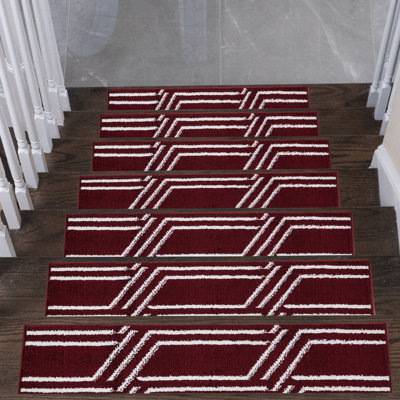 Tapis d'escalier intérieur antidérapant 9 po x 28 po Porthleven