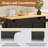 Kitchen Island With Drop Leaf, Tilt Out Kitchen Trash Cabinet, Rolling Storage Cart With Lockable Wheels & Adjustable Shelves-1910262246