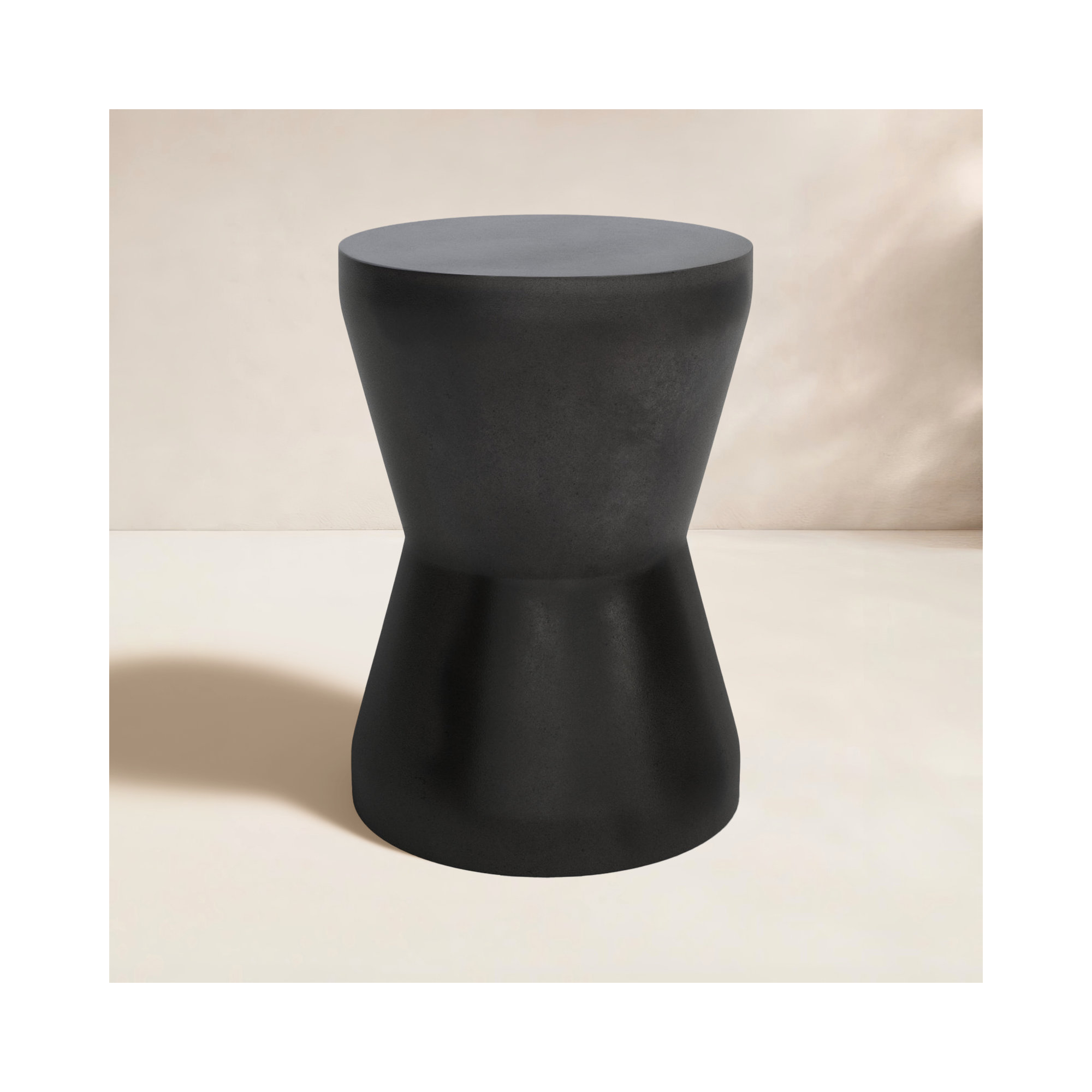Zenni Concrete Patio Table, Black