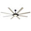 Grand ventilateur de plafond 84 pales 84 pouces avec lumière DEL à intensité variable et télécommande pour espaces industriels et résidentiels