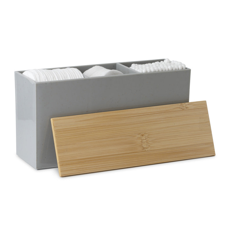 Organisateur de maquillage 3 compartiments en plastique Vyte, Gris