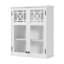 Ensemble de salle de bain 3 pièces avec armoire murale, panier à linge et armoire de plancher Hembree