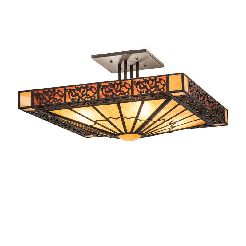 Plafonnier semi-encastré 4 lumières Zuvan