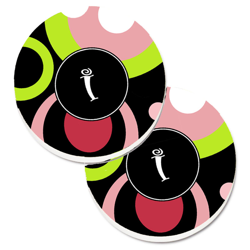 Sous-verre de voiture monogramme, I, Vert