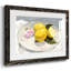 Citrons sur une plaque II - reproduction encadrée rustique avec tableau mat-1735696966-1693952717