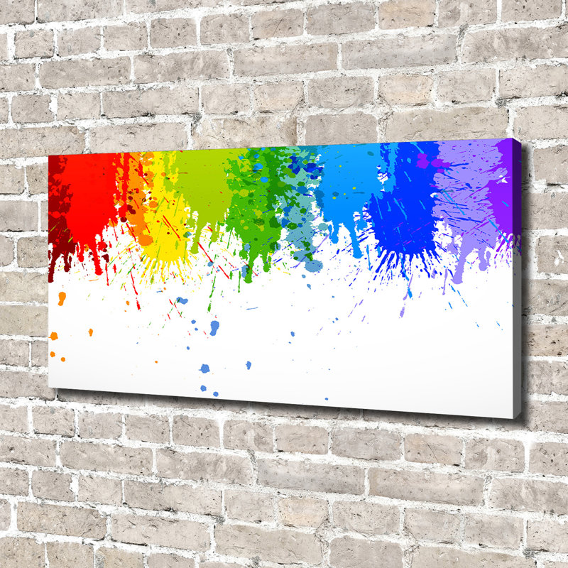 Rainbow Spots - Print, 70cm H x 140cm W x 2cm D, Canvas