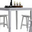 Hauteur du comptoir en blanc pour Space Conscious Living - Tabourets de selle en bois massif avec pieds carrés et design ergonomique pour la table de détente 5