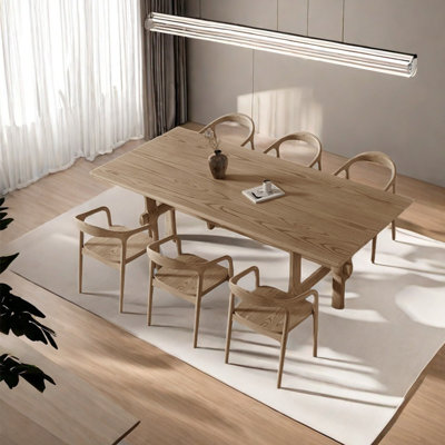 Solid wood ash unique dining table set