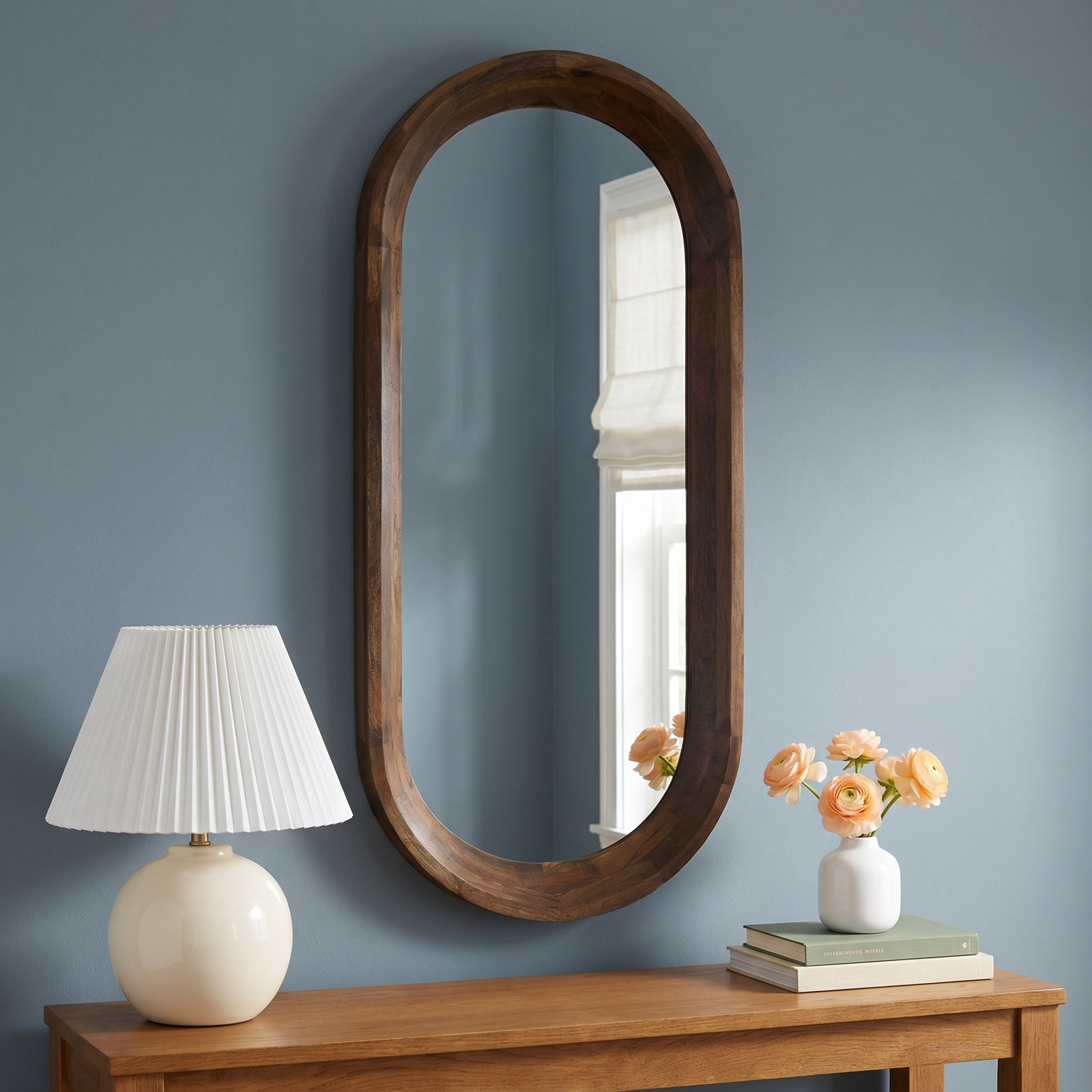 Ozma 21" Mango Wood Oval Mirror