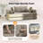 Boneless Modern Convertible Sleeper Sofa Stackable Corduroy Sofa Bed-1542392360