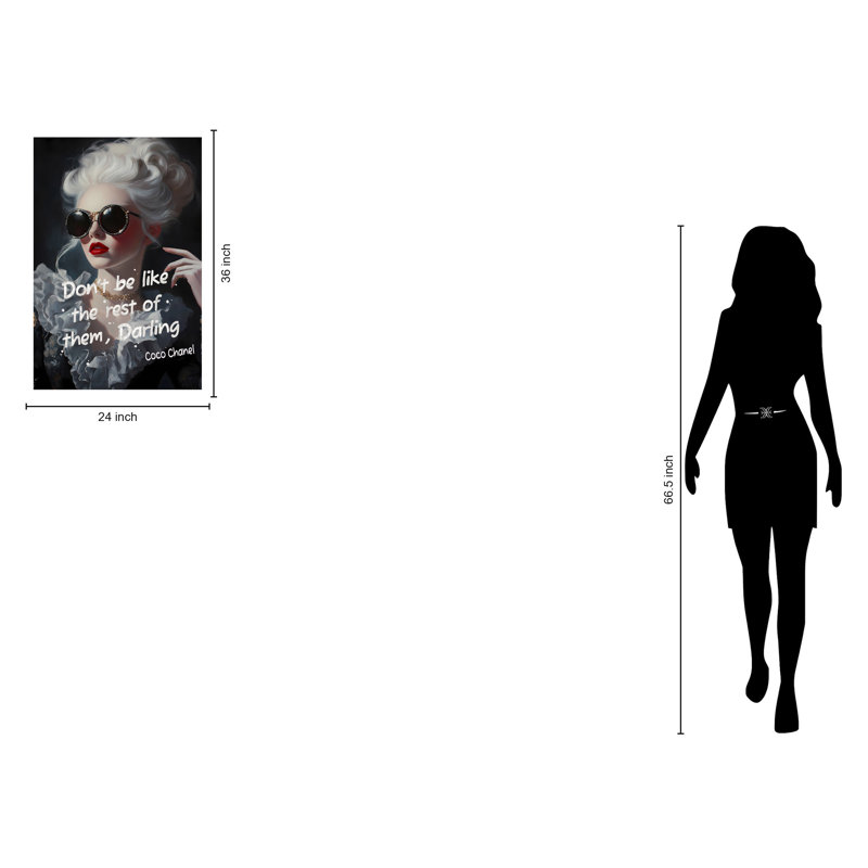 «Stand Out with Style», art mural sur toile - 24 po x 36 po
