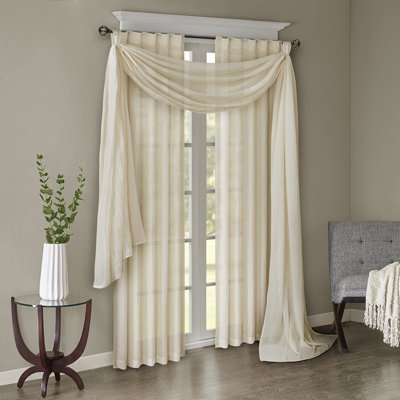 Harper Solid Crushed Single Scarf Sheer