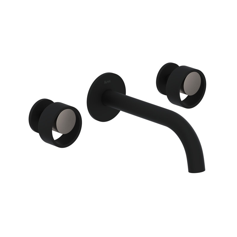 Eclissi™ Wall Mount Bathroom Faucet, Matte Black/Satin Nickel