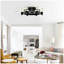 Ventilateur de plafond industriel 19,5 po avec télécommande, ventilateur de plafond 5 pales pour petit salon, salle à manger, chambre à coucher, salle familiale, noir mat, 6 pièces * E26 (sans ampoule incluse)