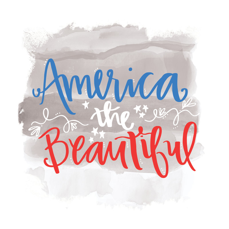 America The Beautiful - Wrapped Canvas Print, 30cm H x 30cm W x 3.8cm D