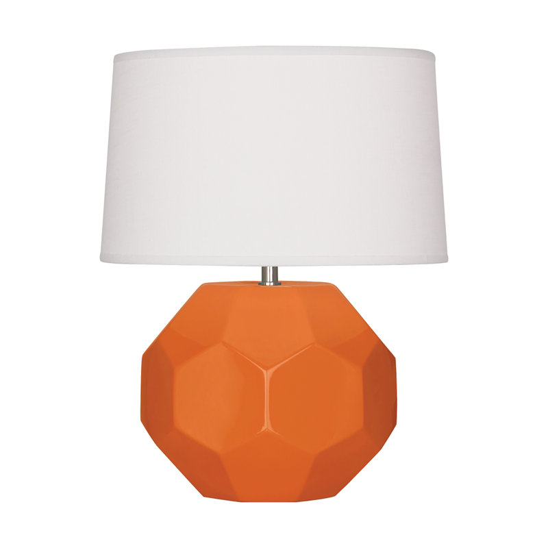Small Franklin Accent Lamp, 16.5" H x 12.5" W x 12.5" D, Pumpkin