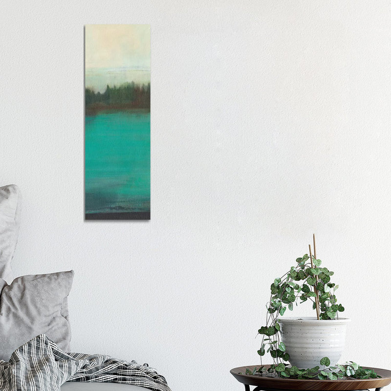 Teal Lake View I by Jodi Fuchs - Wrapped Canvas Panoramic Gallery-Wrapped Canvas Giclée, 91.44cm H x 30.48cm W
