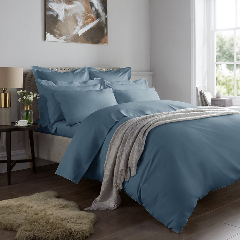 1000 Thread Count Sateen Duvet Cover, Double Duvet Cover, Teal