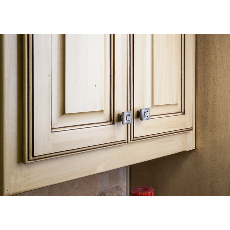 Delmar Square Knob, Brushed Oil Rubbed Bronze, 1 1/4"
