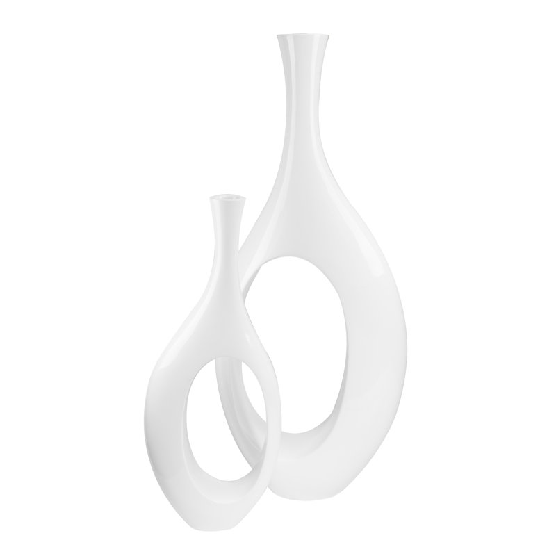 Hailley Handmade Floor Vase, White