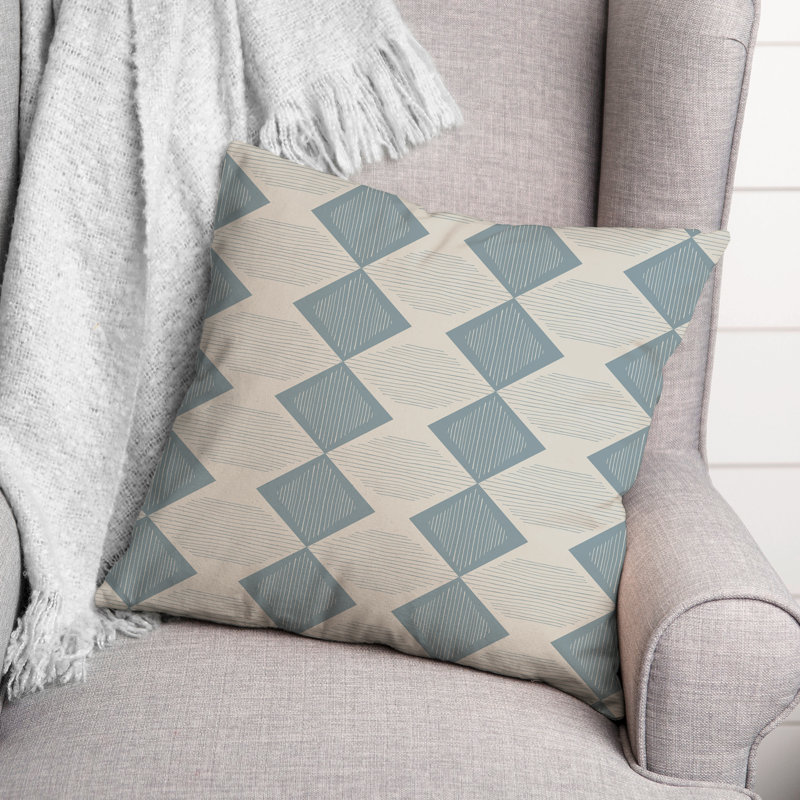 Checkered Outdoor Reversible Throw Pillow