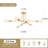 Eiren 6-Light 27.56'' Dimmable Sputnik Chandelier Modern Linear Semi Flush Mount Ceiling Light-53360801