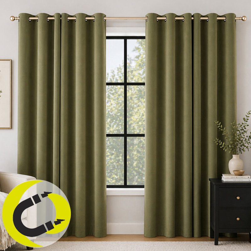 Rideau 100% occultant avec œillets Sheridan, Vert sauge, L 40 po x L 84 po