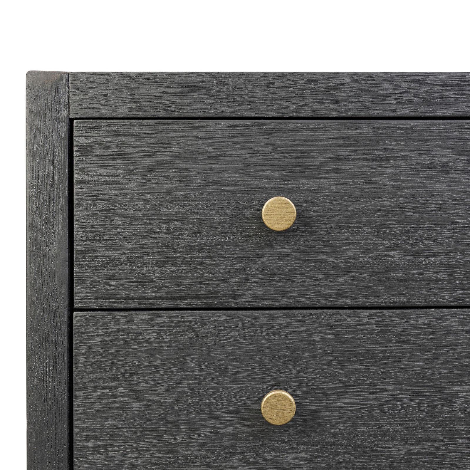 Soline Acacia Nightstand, Black Acacia