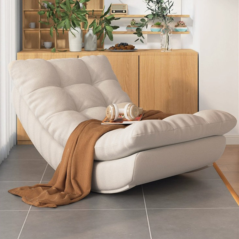 Chaise berçante ergonomique décontractée Living Room, Beige