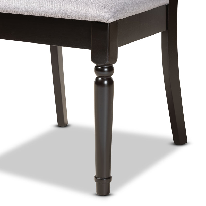 Ingaret 17.9'' H Upholstered Side Chair, Gray, 2, Walnut