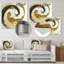 «Lorenze White and Gold Bold Mouvement I», impression sans cadre sur métal-87831782