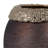 Pillar Holder Glass Aluminum Glam Style Elegant Decorative Taper Candle Holder with Sculptural Form and Textured Metallic Rim for Modern Versatile Accent Display-86732275