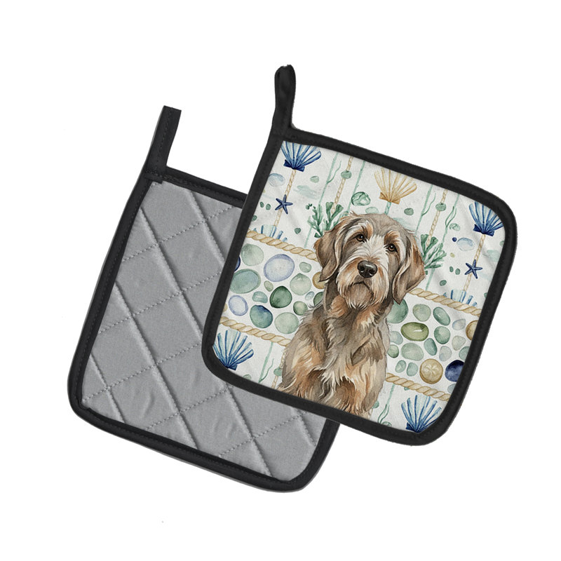 Paire de poignées en verre de mer Gritage et brun clair Otterhound